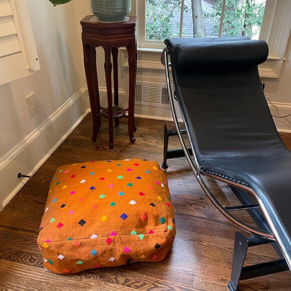 Beber pouf, Moroccan Kilim pouf - Picture 2 of 5